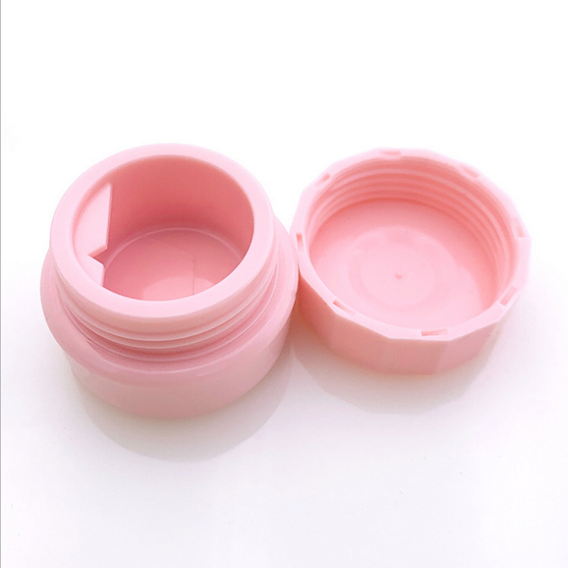 CHEAP free sample small empty 5 g 10g 15 gram cosmetic packaging jar pink black glossy uv gel container plastic lid cream jar
