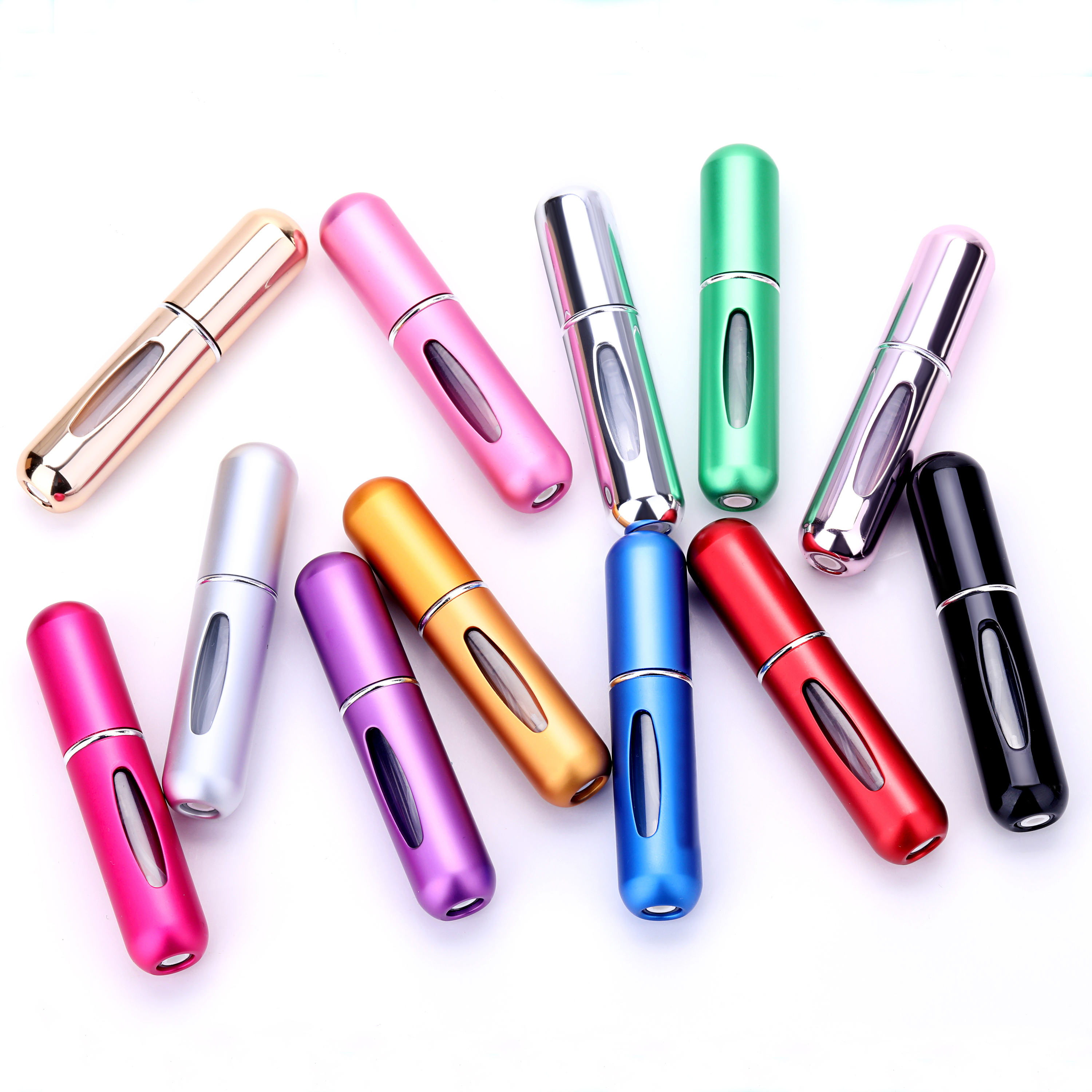 CHEAPEST 5ml pocket size travel refillable aluminum perfume atomizer spray bottles for perfume with blister card packaging