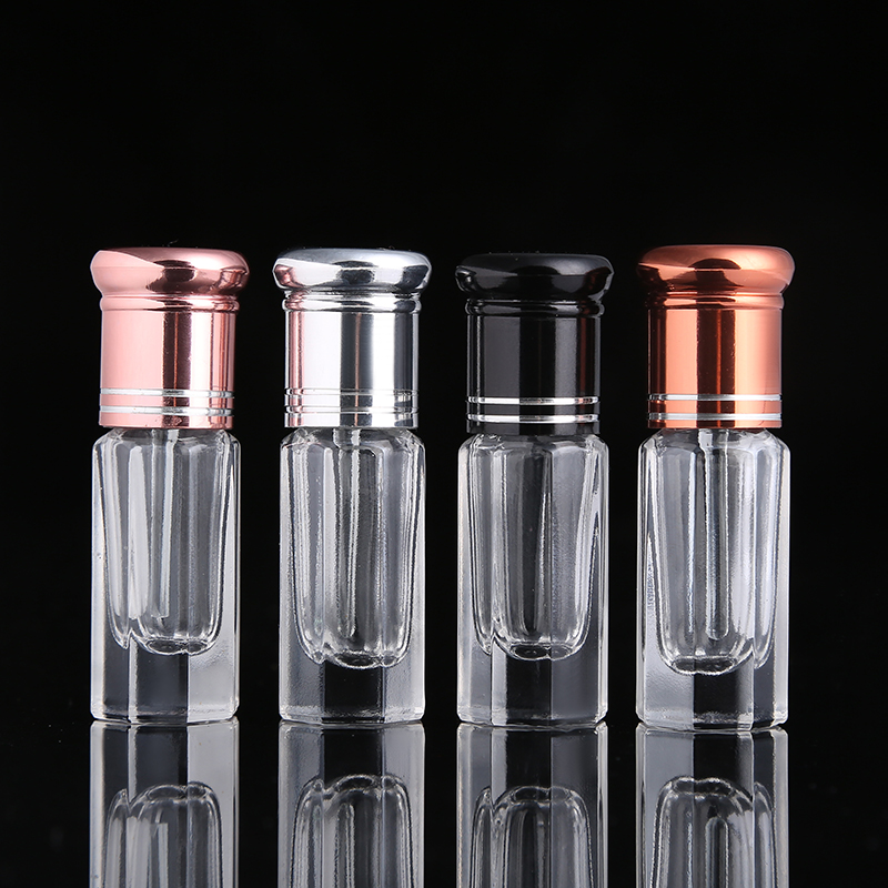 CJ- 2021Hot Sale New Arrived 3ml 6ml 12ml Octagon Mold Empty Glass Oud Oil Bottles With Different Cap