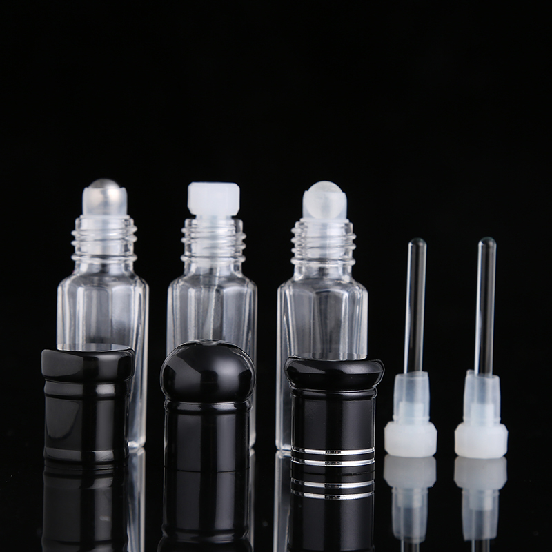 CJ- 2021Hot Sale New Arrived 3ml 6ml 12ml Octagon Mold Empty Glass Oud Oil Bottles With Different Cap