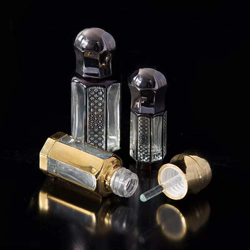 CJ-Factory Direct Sale Convenient Mini Crystal 3ml 6ml 12ml Empty Arabic Essential Oil Glass Bottle For Perfume Packing
