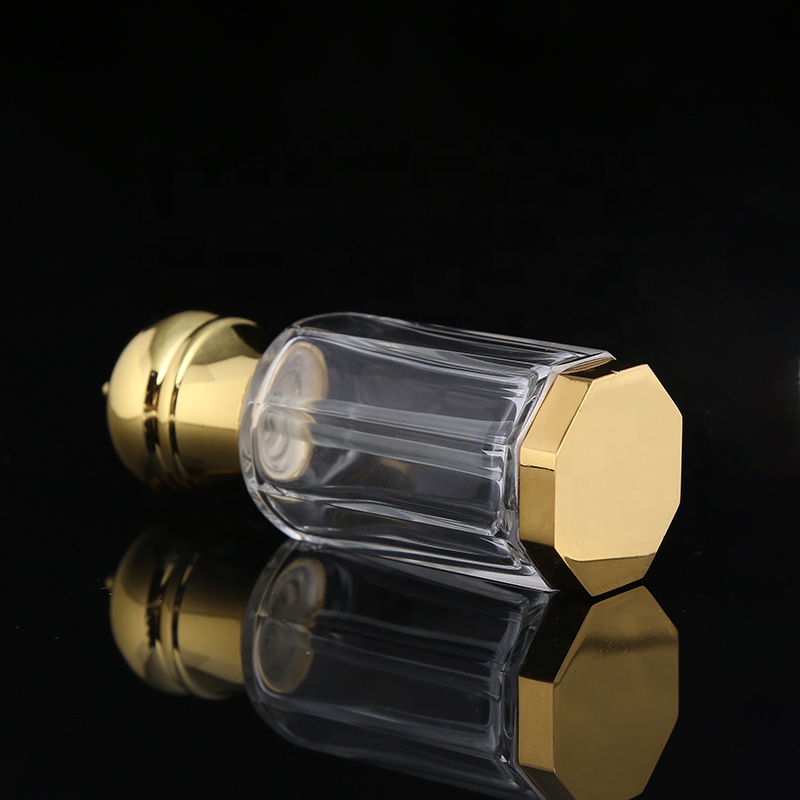 CJ-Factory Sale Empty Perfume Bottles 3ml 6ml 12ml Crystal Decorative Attar Glass Essential Oil Bottles