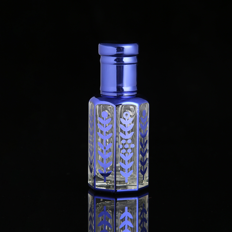 CJ-Factory Wholesale 3ml 6ml 12ml Small Refillable Decorative Arabic Crystal Glass Essential Oil Bottles