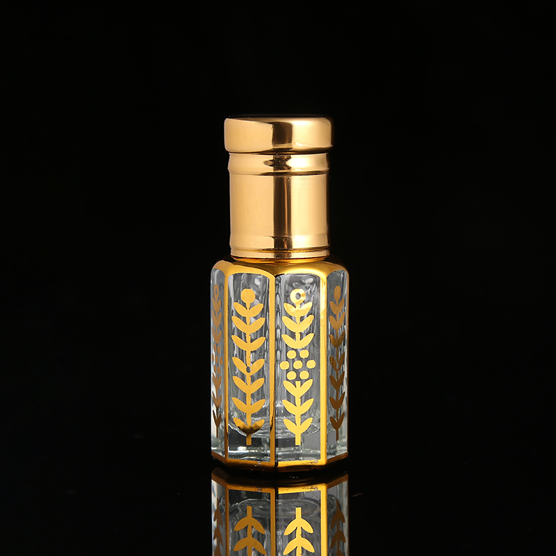 CJ-Factory Wholesale 3ml 6ml 12ml Small Refillable Decorative Arabic Crystal Glass Essential Oil Bottles