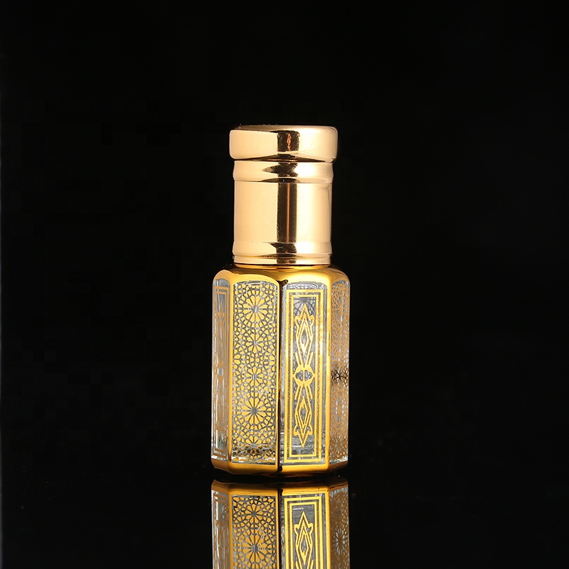 CJ-Hot Sale New Fancy 3ml 6ml 12ml Mini Empty Attar Oud Oil Bottle Essential Oil Perfume Glass Bottles