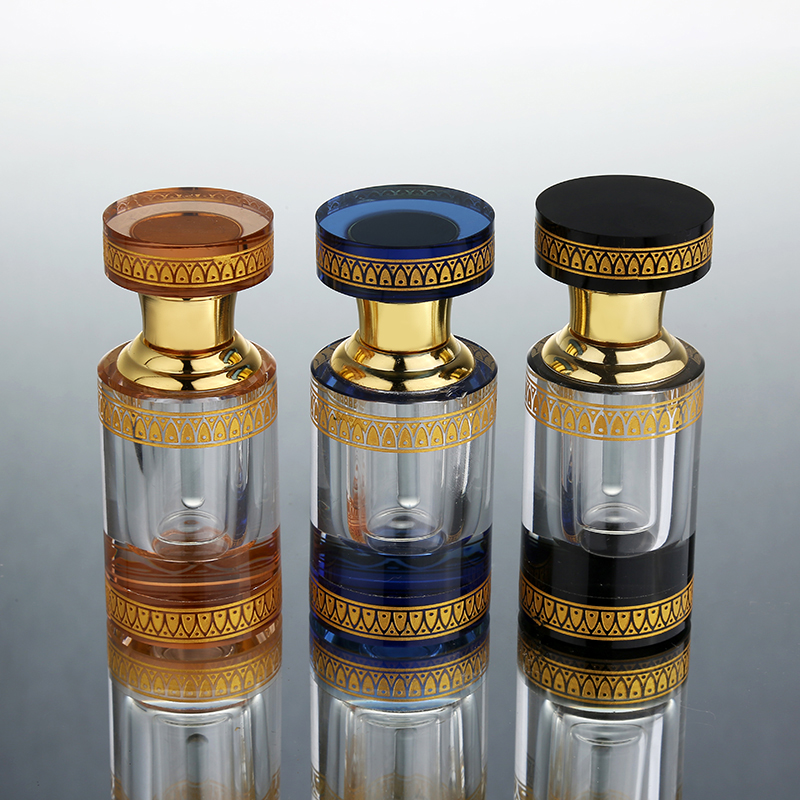 CJ-Hot Selling New Design 3ml Colorful Glass Essential Oil Bottle Manufacturer Optical Cute Empty Crystal Perfume Bottles