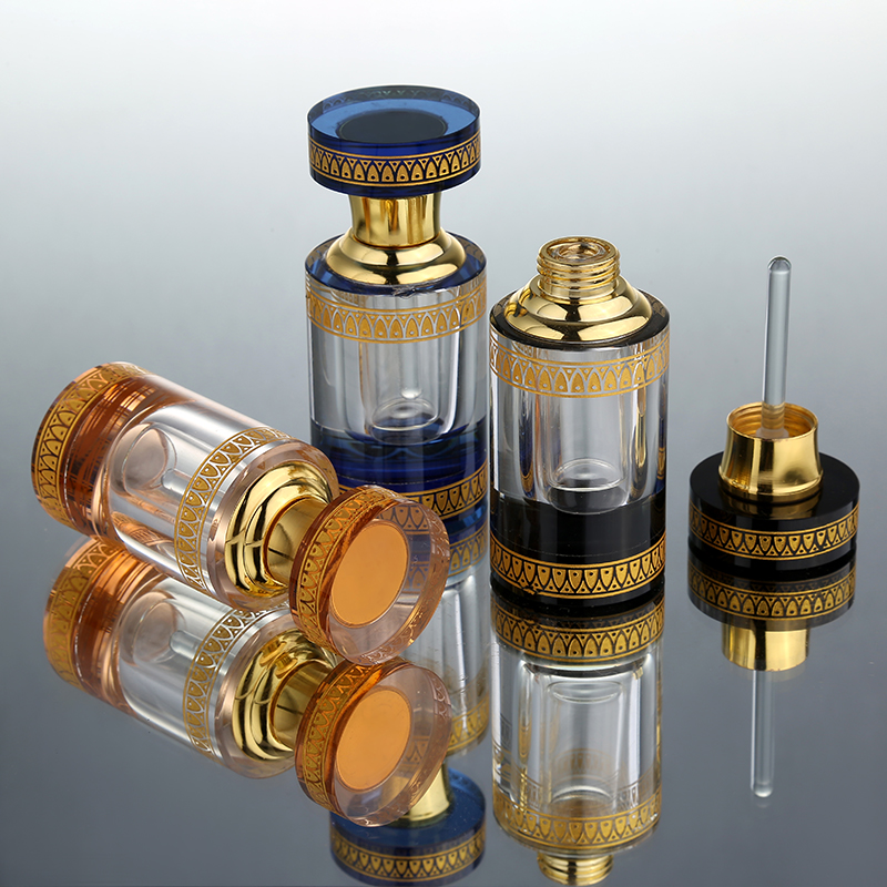 CJ-Hot Selling New Design 3ml Colorful Glass Essential Oil Bottle Manufacturer Optical Cute Empty Crystal Perfume Bottles