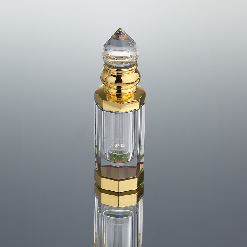 CJ-Luxury High Quality Round Etched Decorative 3ML Small Empty Crystal Essential Oud Oil Bottles