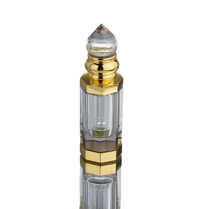 CJ-Luxury High Quality Round Etched Decorative 3ML Small Empty Crystal Essential Oud Oil Bottles
