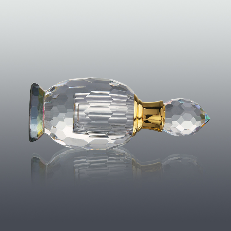 CJ-Luxury Round Shaped Clear 6ml Crystal Elegant Dropper Essential Oil Perfume Bottles