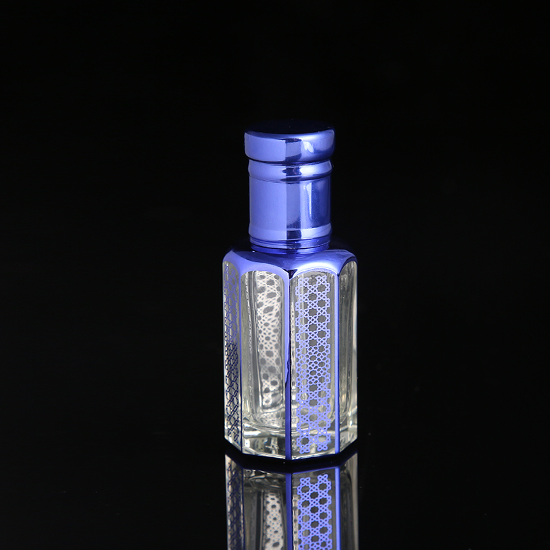 CJ-Mini 3ml 6ml 12ml Colorful UV Plating Fancy Empty Glass Attar Bottle For Arabic Oud Oil