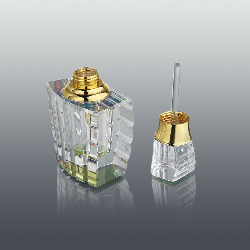 CJ-New Fashion Personalized Carved 3ml Crystal Perfume Glass Bottle