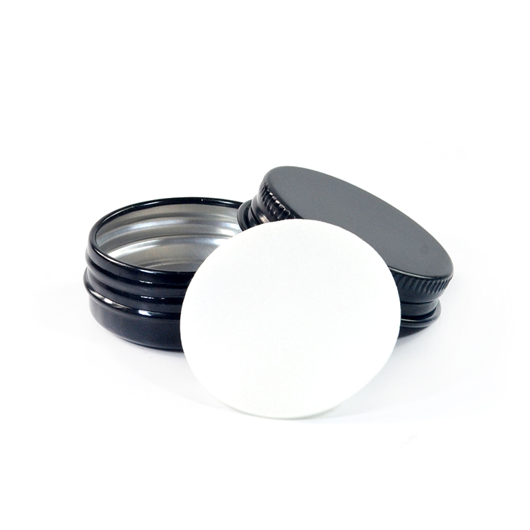 CJOEM top quality 15ml 30ml 50ml cosmetic cream black aluminum jar with screw cap