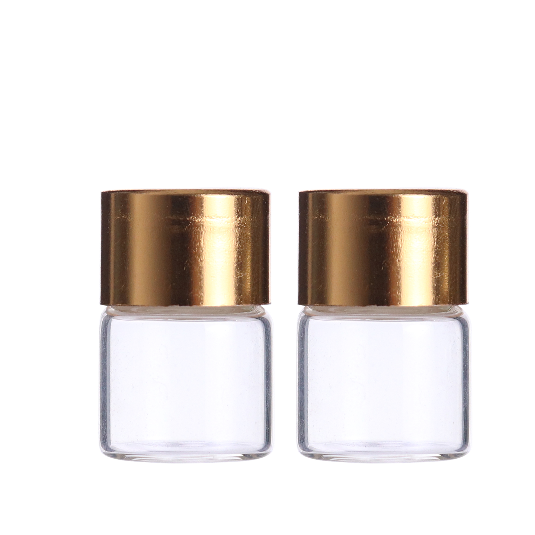 CN 1ml 2ml amber clear small tubular glass vials bottles small sample jar containers with stopper and cap