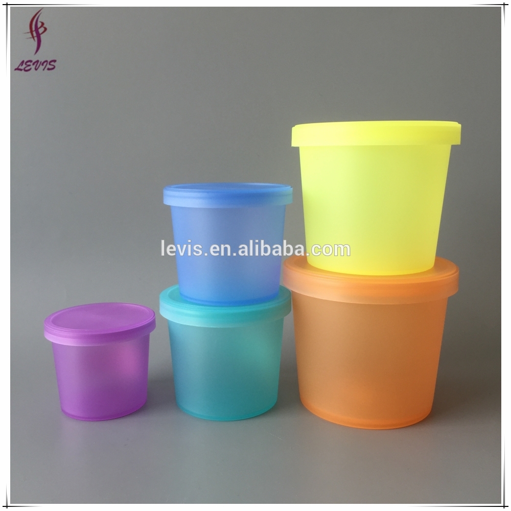 COLORFUL!! Cosmetic Empty 250g Cream Plastic Container Jars for Body Scrub