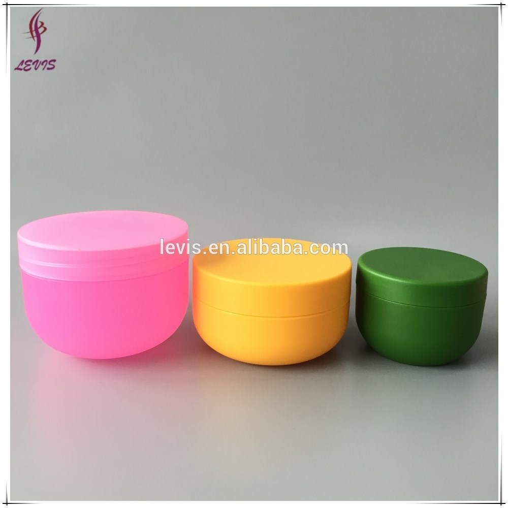 COLORFUL!!Empty Plastic Bowl Shape 8oz Cosmetic Jars For Body Cream