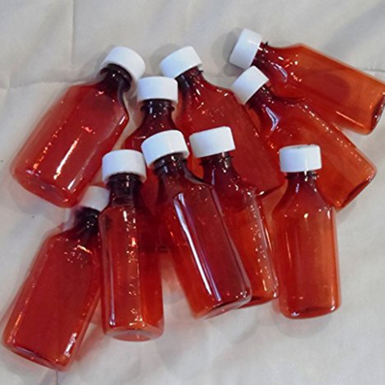 CR Caps Pharmacy Bottle Oval Plastic Bottles 4OZ Liquid Medicine Bottle with Tick Mark