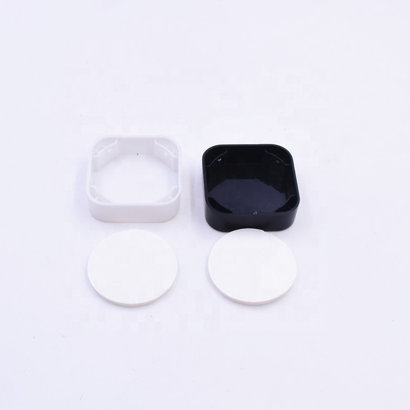 CR lid 3 ml white raw material square lovely t side eye cream cosmetic packing glass jar with plastic child proof lid.