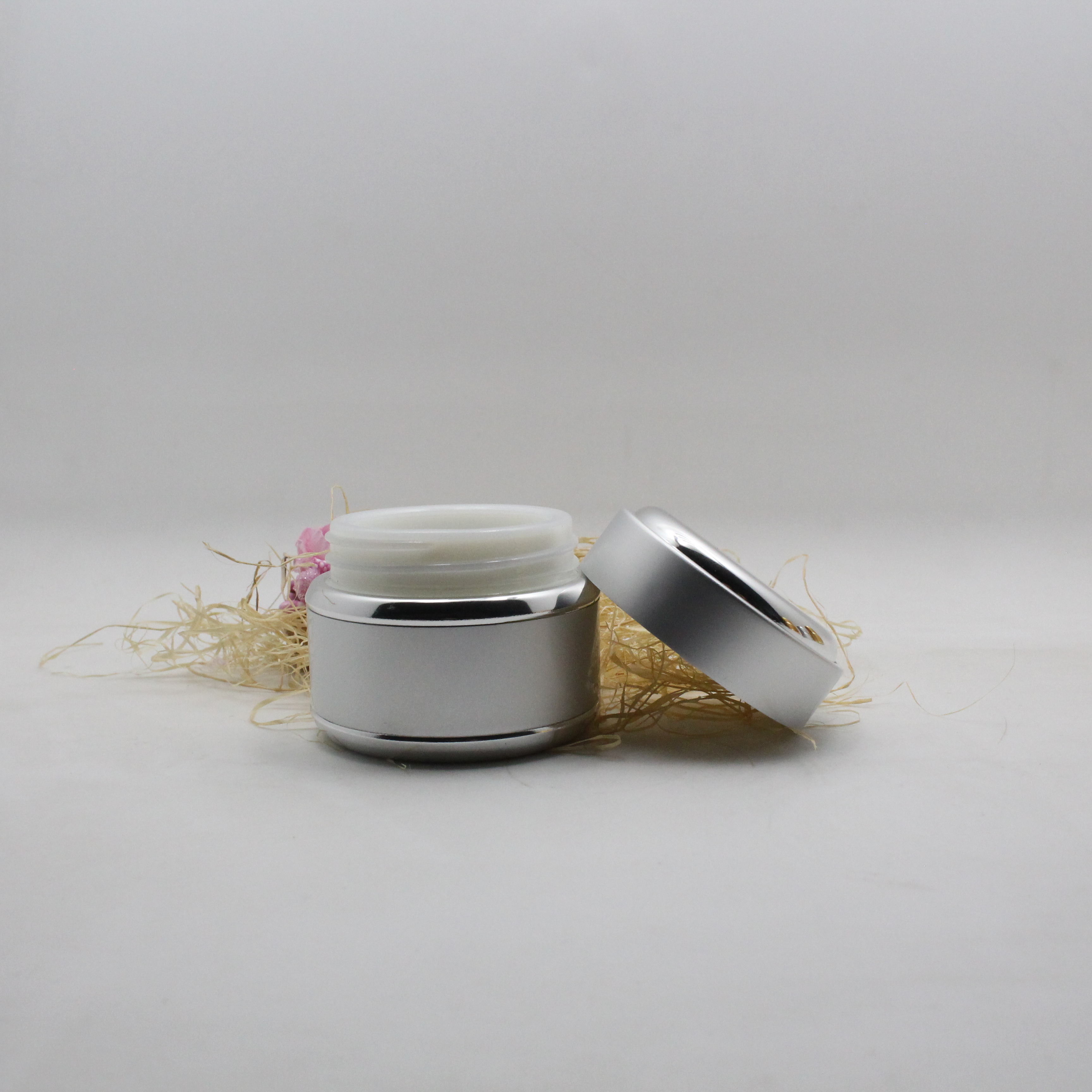 CUSTOM 50G COSMETIC ALUMINUM JAR WITH ceramic CERAMIC WHITEWARE INNER