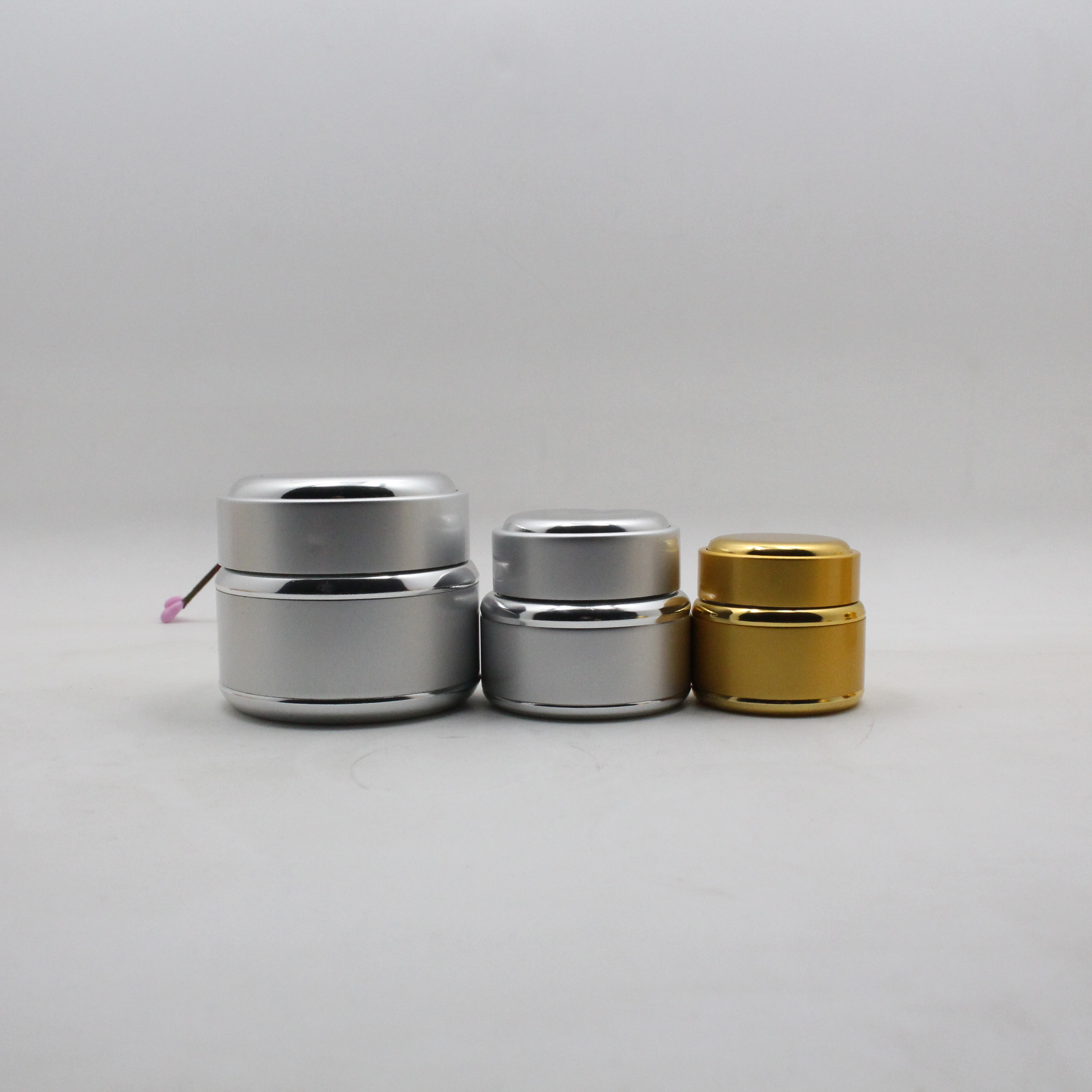 CUSTOM 50G COSMETIC ALUMINUM JAR WITH ceramic CERAMIC WHITEWARE INNER