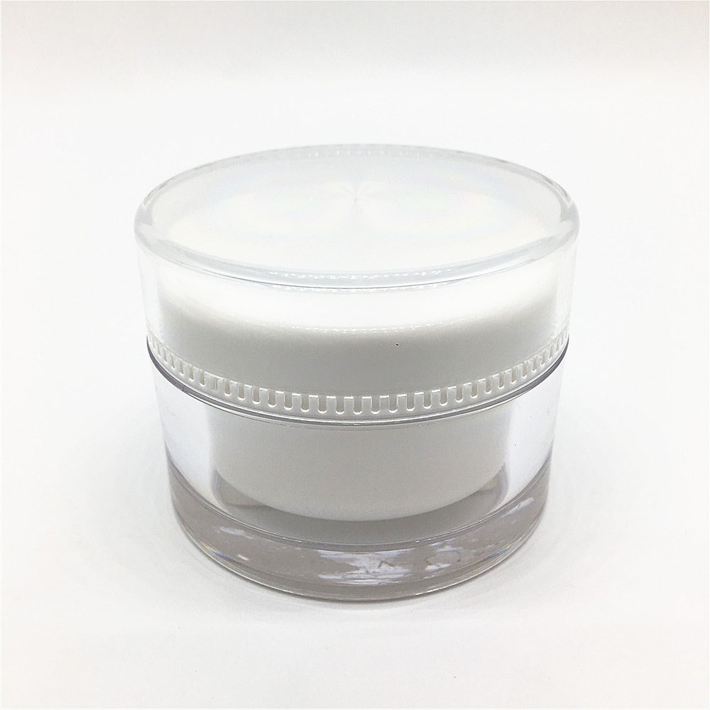 CUSTOM COLOR!! High Quality Double Wall 150ml Clear Large Plastic Jars for Cream Butter
