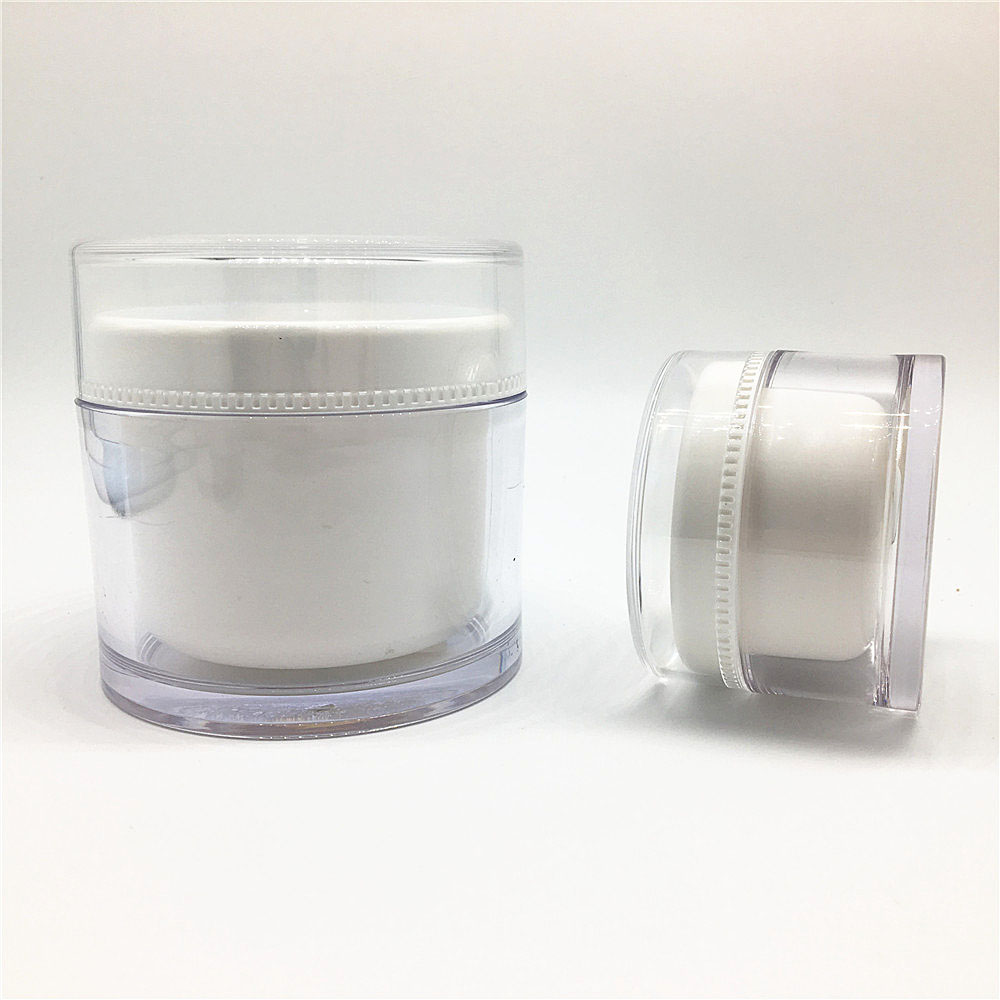 CUSTOM COLOR!! High Quality Double Wall 150ml Clear Large Plastic Jars for Cream Butter