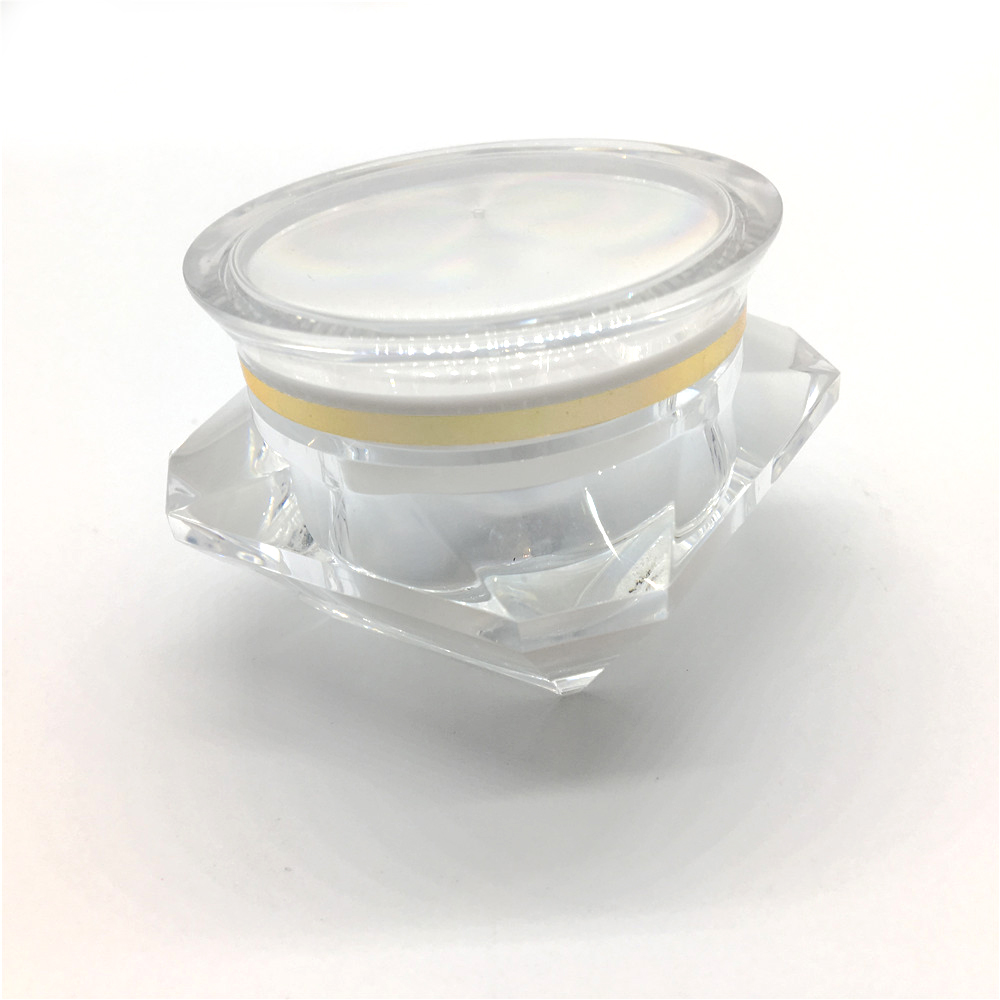CUSTOMIZED!! Gold 5g Cosmetic Luxury Cream Jar Diamond Shape Special Cream Container for Eye Cream
