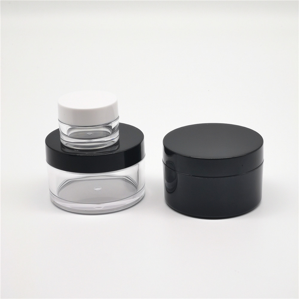 CUSTOMIZED Wholesale Cosmetic Clear Cute Acrylic 15ml Small Plastic Empty Eye Cream Jar