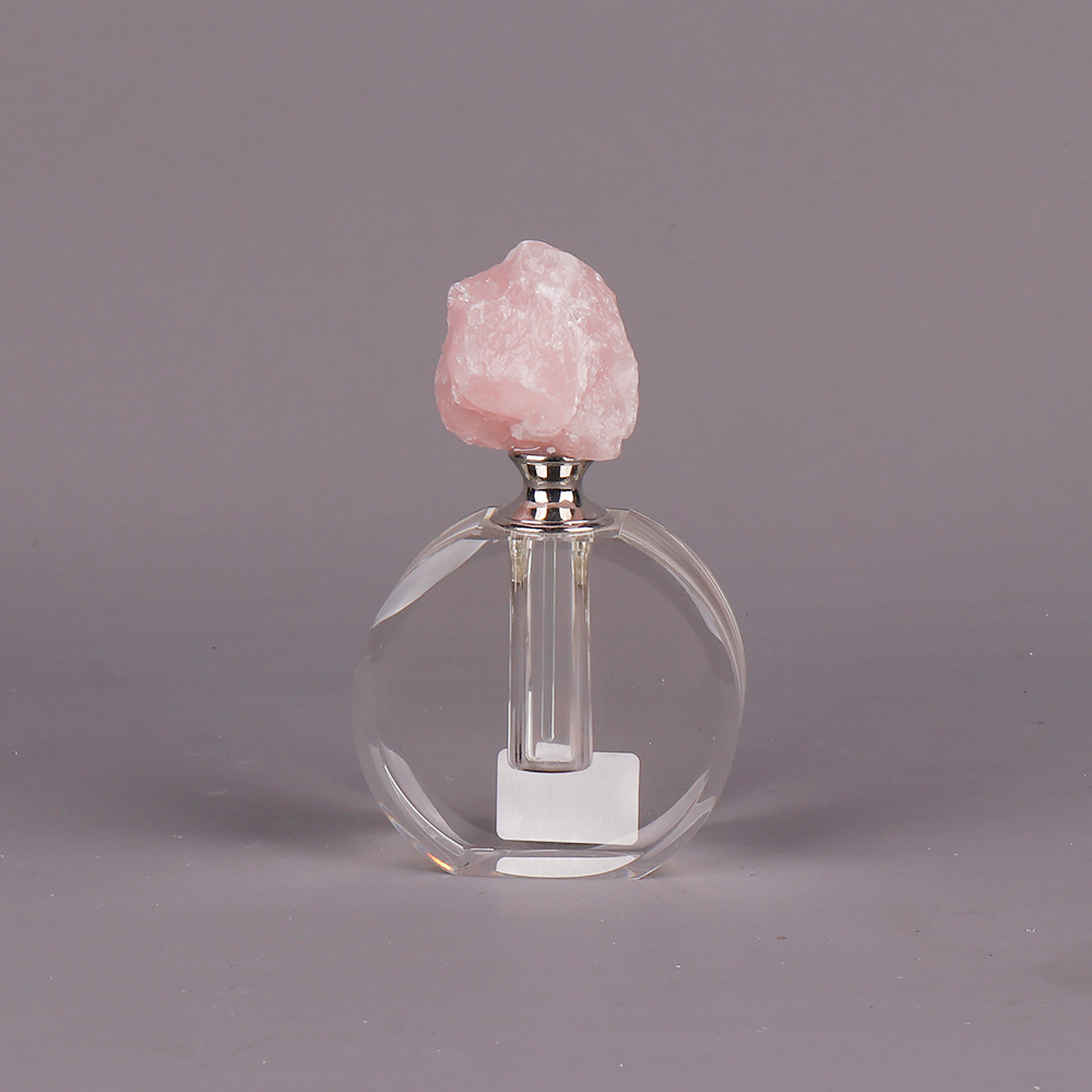 CXDGEM 6ml Gold Silver Plated Kyanite Geode Perfume Bottles Healing Mineral Quartz Perfume Bottle Portable Wedding Home Decor
