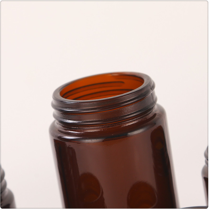 Candle Jar Amber Gold Empty Glass with Silver Canned Food One Piece Tin Canning Lid 30 50 100