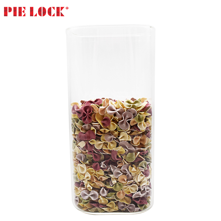 Canister Set of 3, Glass Kitchen Canisters with Airtight Bamboo Lid, Glass Storage Jars for Kitchen, Bathroom