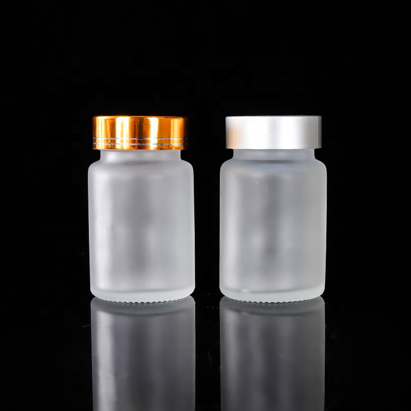 Capsule container 60ml 100ml 120ml 150ml 200ml 250ml 300ml 500ml glass medical pill bottle with cap
