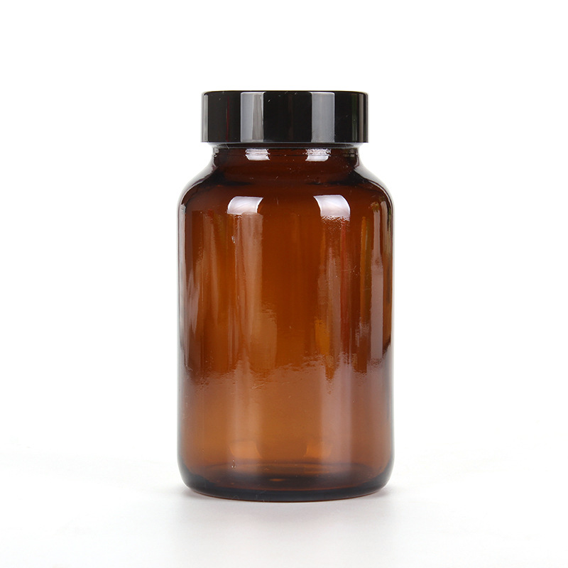 Capsule container 60ml 75ml 100ml 120ml 150ml 200ml 250ml 300ml 500ml glass amber bottle medical pill bottles