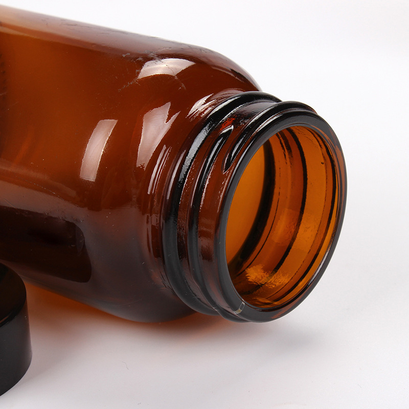 Capsule container 60ml 75ml 100ml 120ml 150ml 200ml 250ml 300ml 500ml glass amber bottle medical pill bottles
