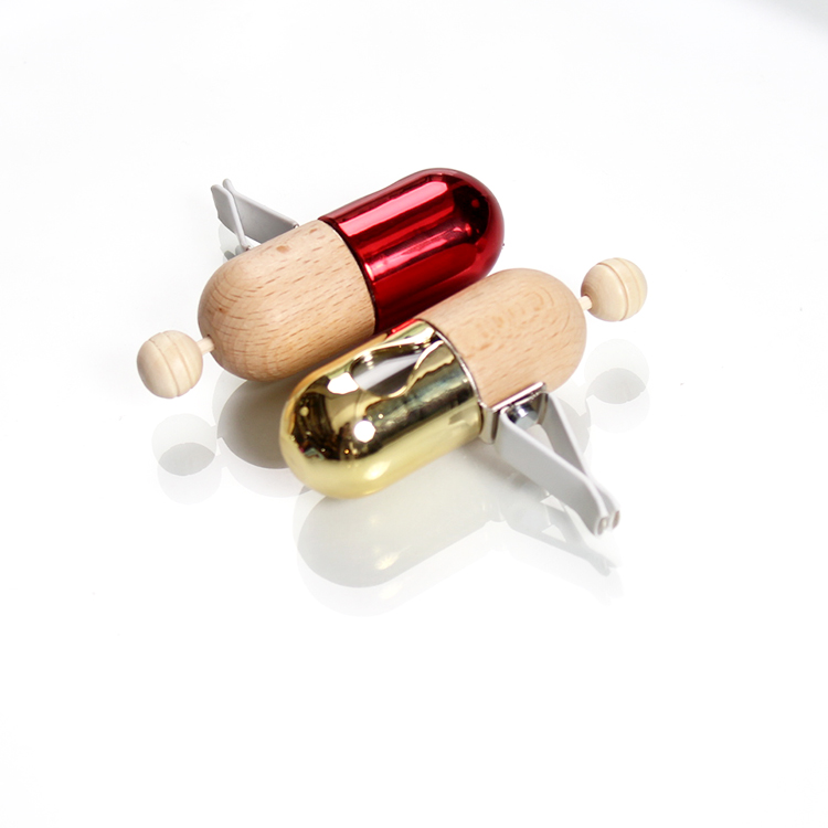 Capsule shape Essential Oils Auto Car Perfume Glass Bottle Air Freshener Ornament Perfume Bottle