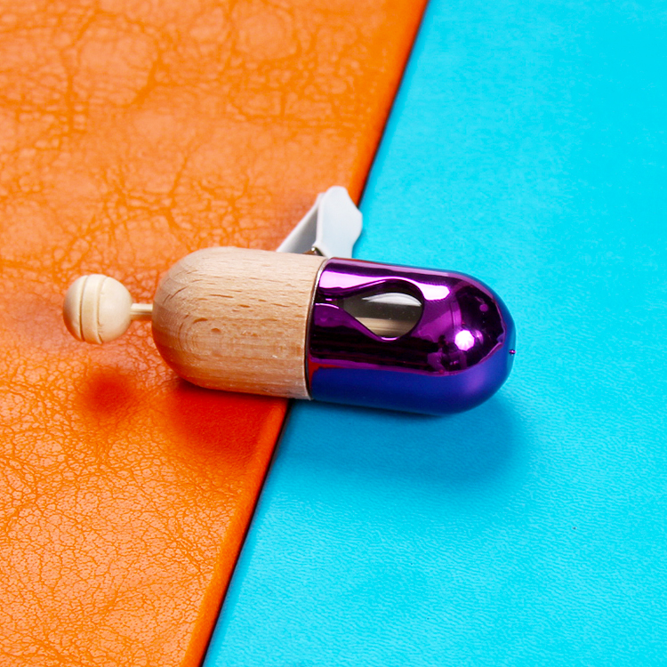 Capsule shape Essential Oils Auto Car Perfume Glass Bottle Air Freshener Ornament Perfume Bottle