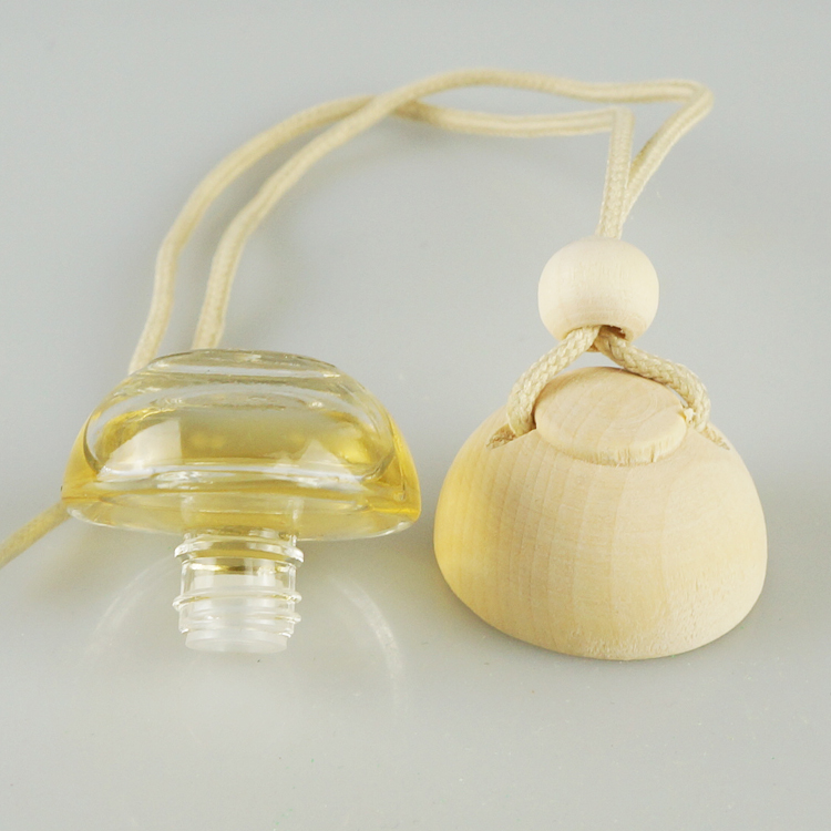 Car Diffuser Glass Bottle with Hanging String Car Decorative Clear Glass Perfume Oil Bottle