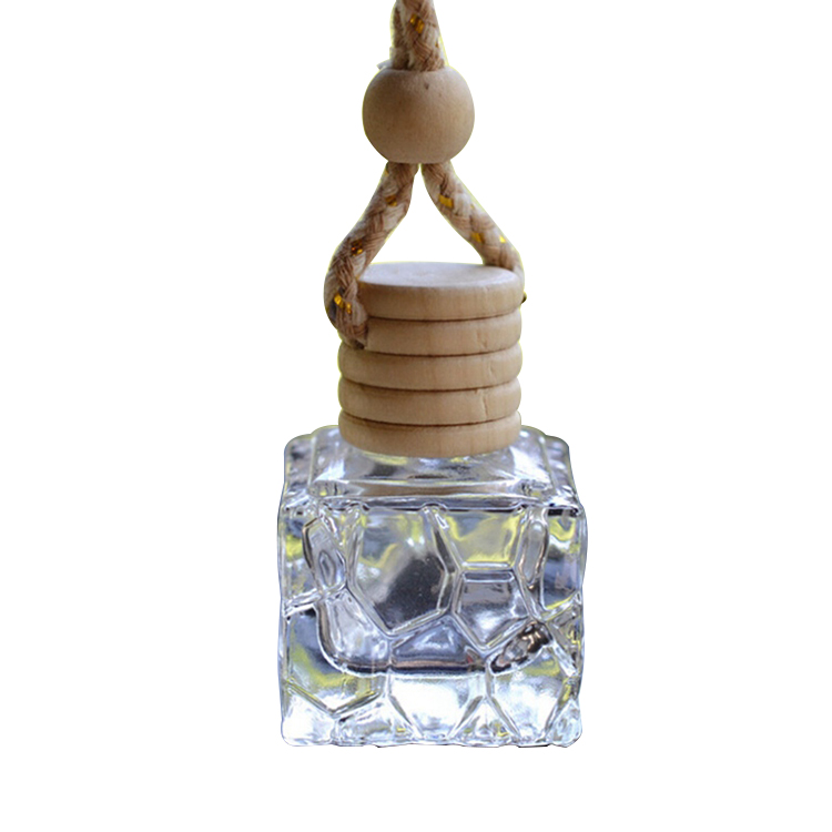 Car Hanging Air Freshener Diffuser Fragrance Clear Glass Empty Perfume Bottle Essential Oil Bottle