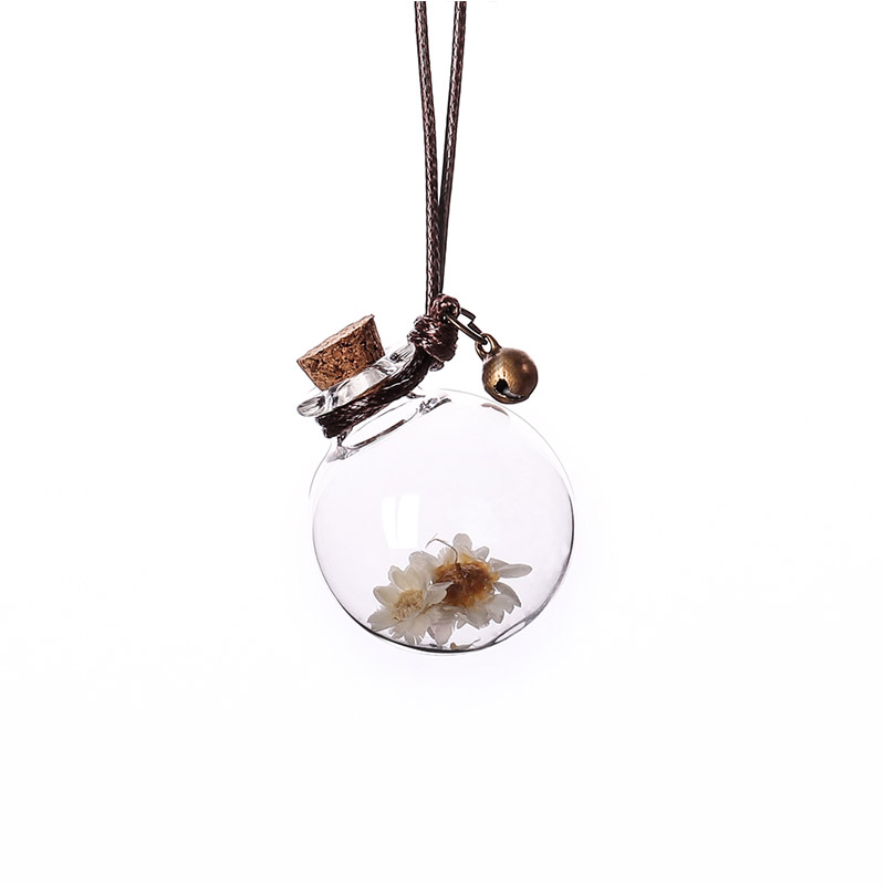 Car Perfume bottle pendant empty for essential oils perfume pendant Auto ornament with flower freshener car style