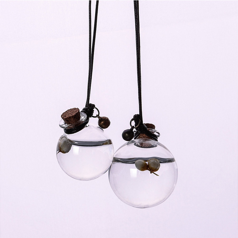 Car Perfume bottle pendant empty for essential oils perfume pendant Auto ornament with flower freshener car style