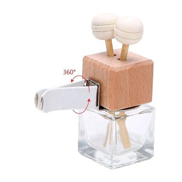 Car air freshener aroma car glass square for car fragrance vent clips reed diffuser outlet perfume bottle