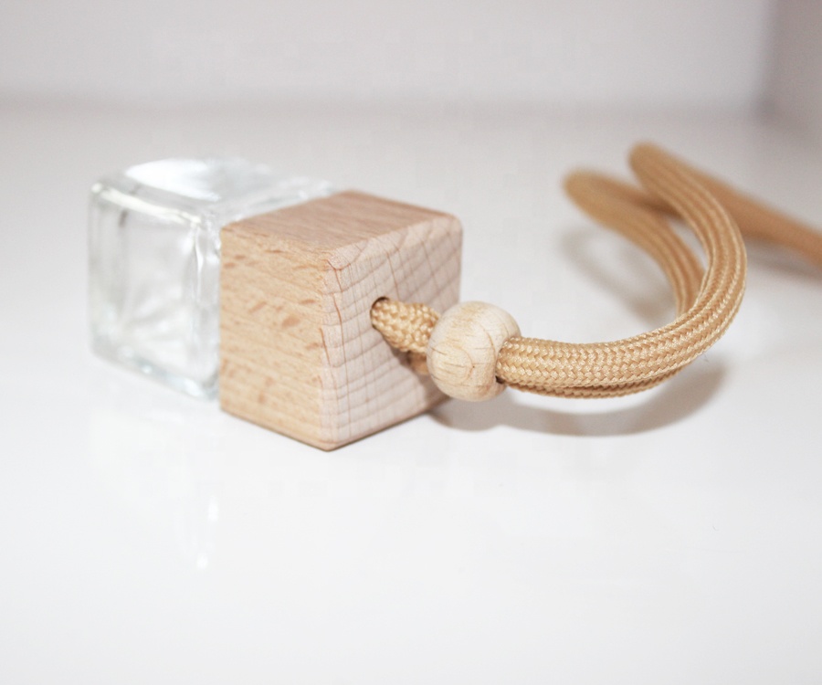 Car-styling Ornament Car Hanging Perfume Bottle For Essential Oils Diffuser Air Freshener Fragrance Empty Glass Square Bottles