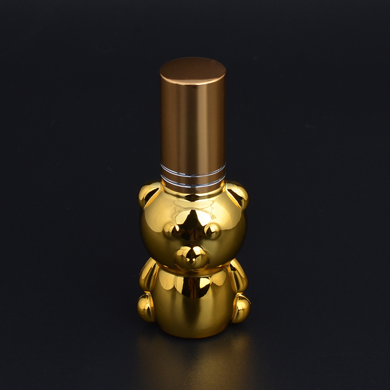 Cartoon Mouse Shape Design 8ml Glass Golden Sliver Empty Animal Shape Empty Glass Spray Perfume Bottles