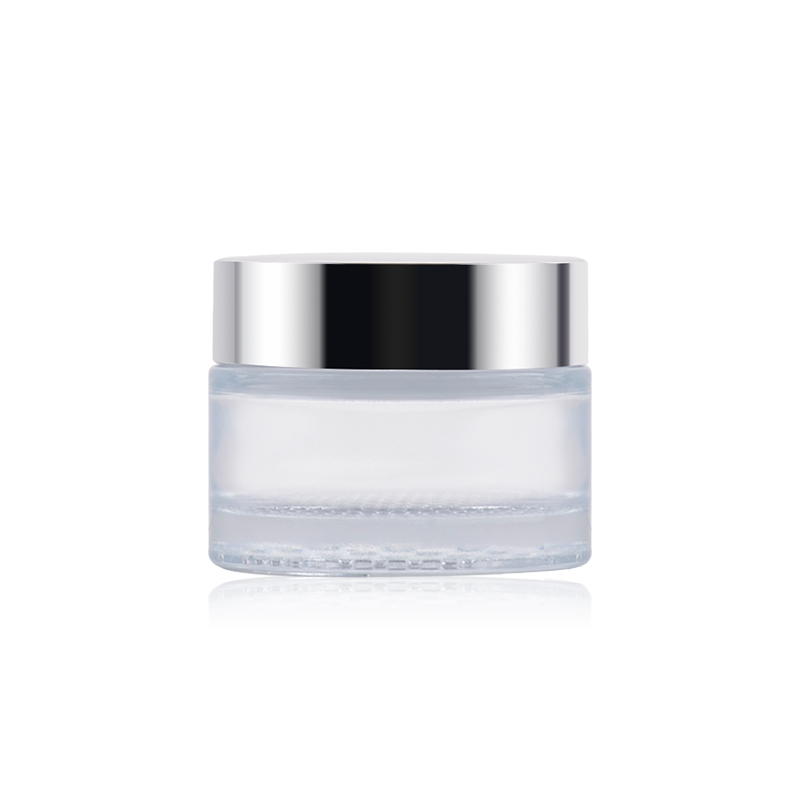 Cash sale 50g Clear Glass jar with aluminum cap for skin care cream packing