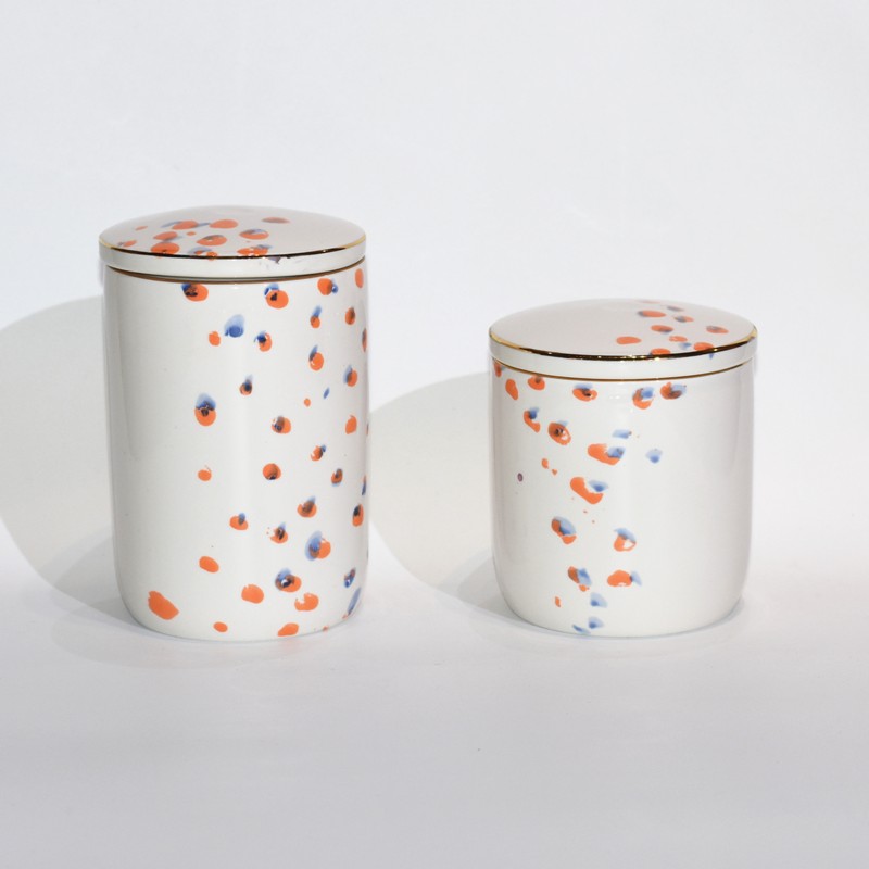 Ceramic Canister Candy Jar Kitchen Storage Bottles Sealed Container Jar with Lids Cover Stoneware Canister