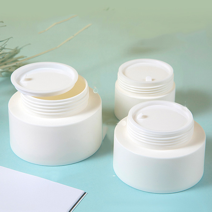 Ceramic Cream Jar Lid Clay Jar White Pink Luxury Cosmetic Packing Cosmetic Glass Jars with Lids Plastic Lid opal