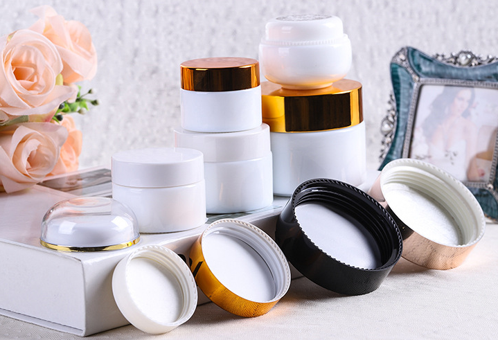 Ceramic Cream Jar Lid Clay Jar White Pink Luxury Cosmetic Packing Cosmetic Glass Jars with Lids Plastic Lid opal