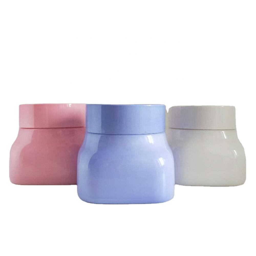 Ceramic Cream Jar Lid Clay Jar White Pink Luxury Cosmetic Packing Cosmetic Glass Jars with Lids Plastic Lid