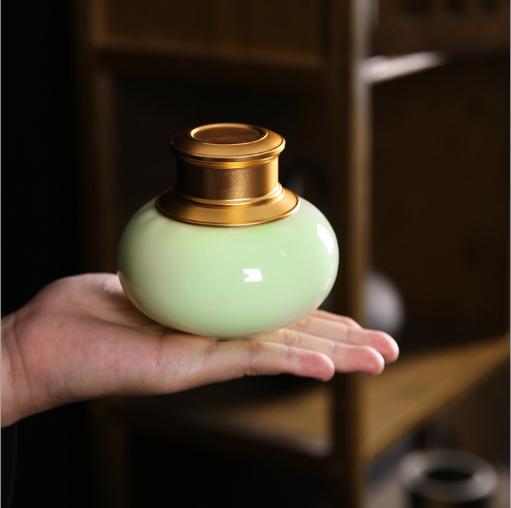 Ceramic Tea Caddy Gift Box Small Box Mini Storage Jar