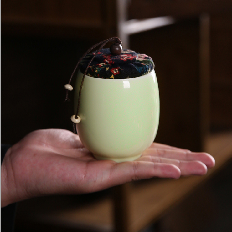 Ceramic Tea Caddy Gift Box Small Box Mini Storage Jar